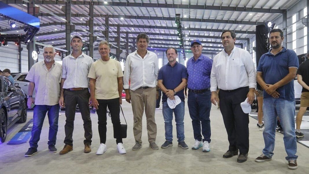 Vista aérea del predio del Salón del Automóvil Autovisión 2026 en la ciudad de Funes, Santa Fe.