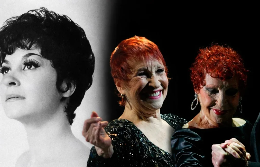 María Nieves, bailarina de tango, en una pose de baile característica.