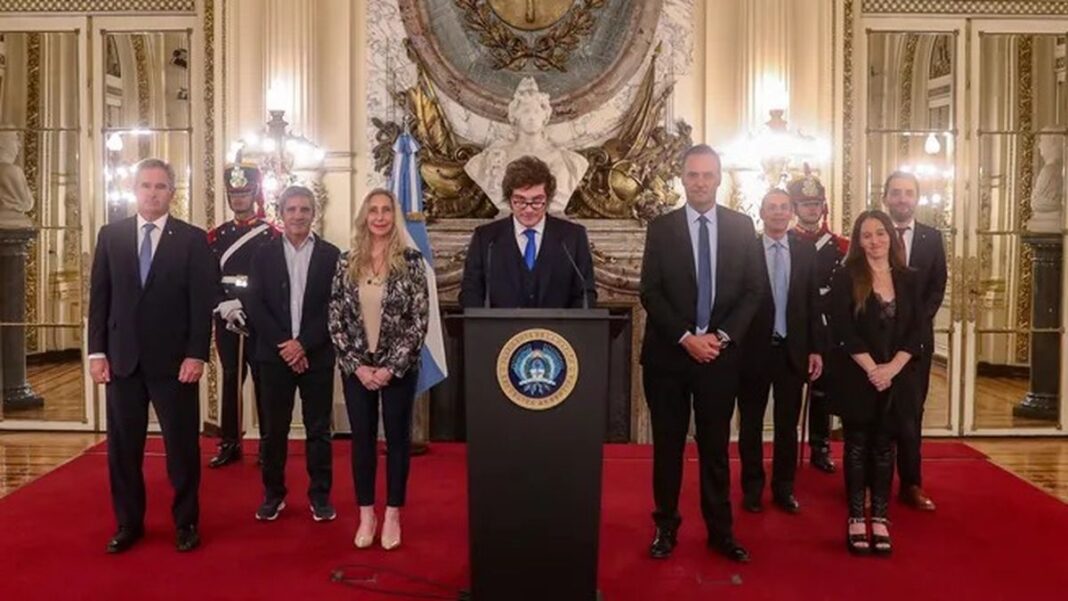 El presidente Javier Milei durante un acto oficial.