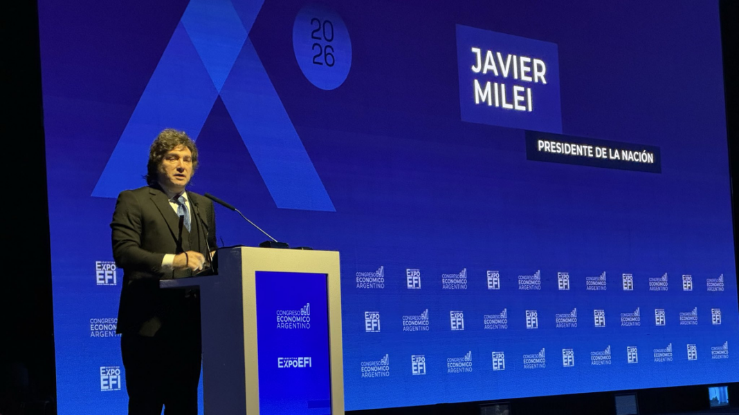 Javier Milei habla en la Expo EFI
