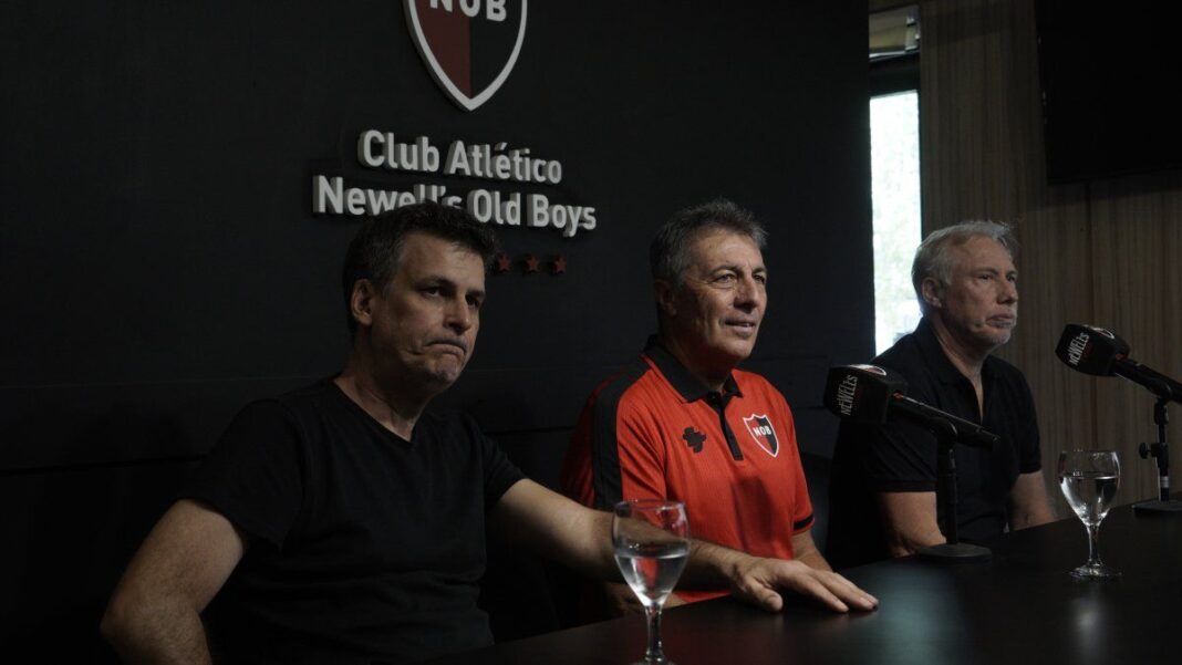 Ignacio Boero y Frank Kudelka, presidente y DT de Newell's Old Boys.