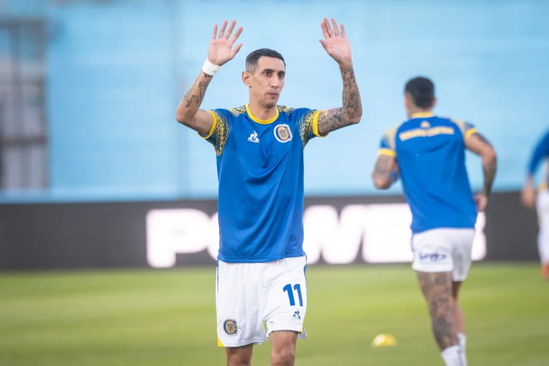 Jugadores de Rosario Central durante un partido de Copa Libertadores