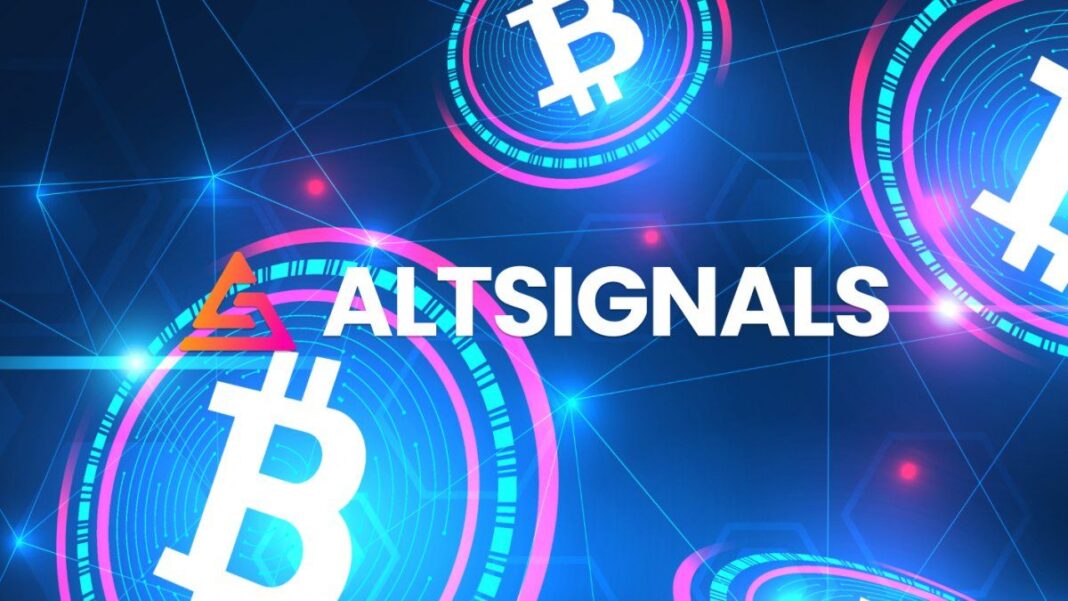 Gráfico de criptomonedas con el logotipo de AltSignals y el token ASI